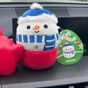NWT Squishmallows Manny the snowman mystery squad